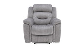 Dudley Reclining Chair Grey  front view picture of the chair design