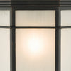 Dulbecco Outdoor Wall Light Black close view picture of the opal acrylic glass