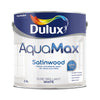 Dulux Aquamax Satinwood Pure Brilliant White 2.5L close view photo on the white background