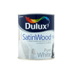 Dulux Satinwood Brilliant White close view photo on the white background