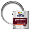 Dulux Trade Weathershield Gloss Brilliant White close view photo on the white background with displayed color finish