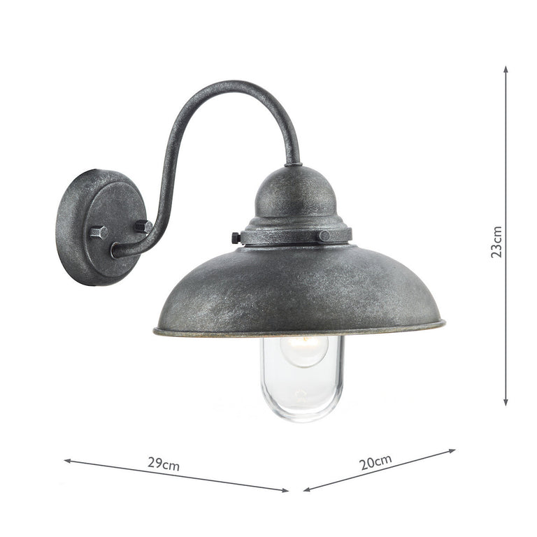 Dynamo Outdoor Wall Light Aged Iron/Glass - Outdoor Lighting Collection