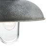 Dynamo Outdoor Wall Light Aged Iron/Glass with a clear glass shade for water resistance
