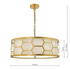 Designer pendants for bedroom lighting – Epstein 4LT Pendant Gold Ivory

