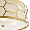 Geometric pendant light design – Epstein 4LT Pendant Gold Ivory

