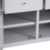 Make a Statement with This Stylish Grey Storage Solution.