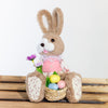Charming holiday ornament featuring Easter Bunny Sitting With Basket Girl 23cm