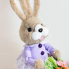 Easter Bunny With Cart Girl 30 cm close view picture of the plush head