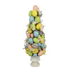 Colorful Easter decoration with vibrant eggs on a festive tree.