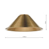 Easy Fit Metal Shade picture with measurements
