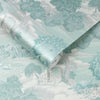 Stylish floral wallpaper in soft mint tones – Graham & Brown Edo Toile Mint
