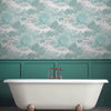 Classic tree wallpaper design with modern sheen – Graham & Brown Edo Toile Mint

