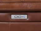 Egan Electric Recliner Armchair Bison Saddle close view picture of the power panel with built-in charging ports