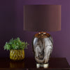 Egas Table Lamp Marble Effect Glass Brown life style picture