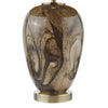 Egas Table Lamp Marble Effect Glass Brown close view picture of the marble glass base