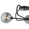 Eissa 3 Light Semi Flush Matt Black close view picture of the shade