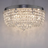 Eitan 9 Light Flush Crystal/Polished Chrome picture with switched on light on the grey background