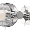 Elba Bathroom 2 Light Wall Light Polished Chrome close view picture of the fitting plate
