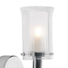Elba Bathroom Wall Light Polished Chrome close view picture of the shade