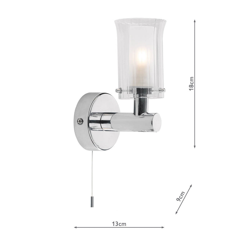 Elba Bathroom Wall Light Polished Chrome - Bathroom Wall Lamp Decor