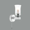Elba Bathroom Wall Light Polished Chrome picture on the grey background