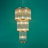 Eleanor 15 Light Chandelier Natural Brass picture on the green bakground
