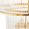 Eleanor 15 Light Chandelier Natural Brass close view picture of the brass frame