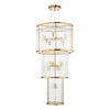 Eleanor 15 Light Chandelier Natural Brass with adjustable height
