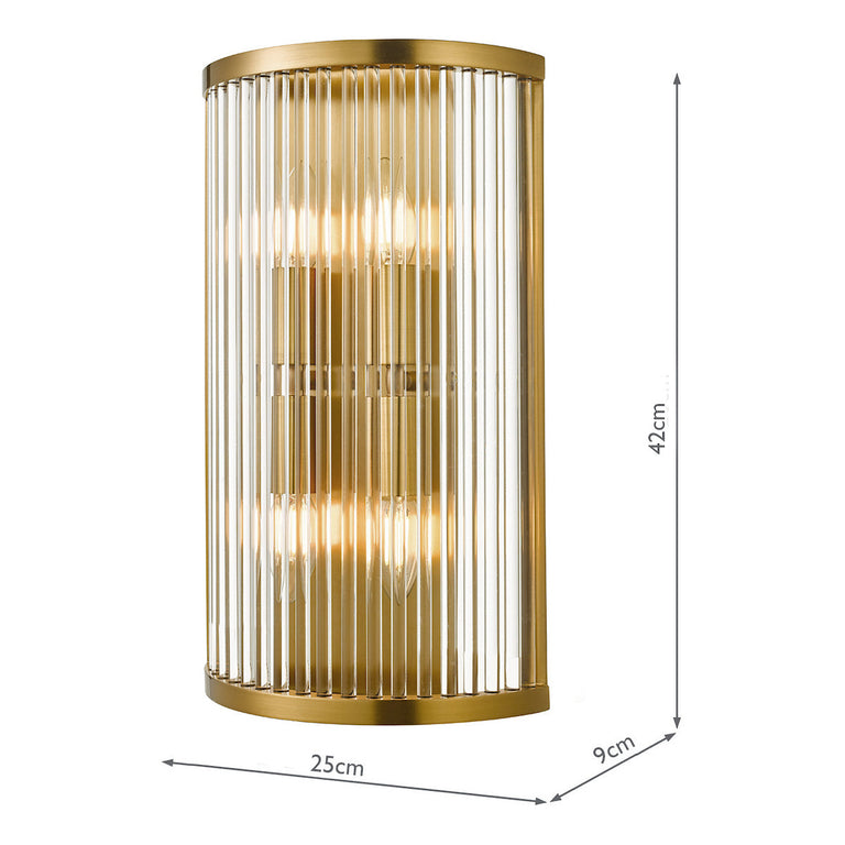 Eleanor 4 Light Wall Light Natural Brass - Wall Lamp Lighting Collection