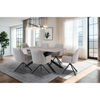 Stylish Rectangular Dining Table for 6 in Rebeca Grey Featuring a Sintered Stone Top

