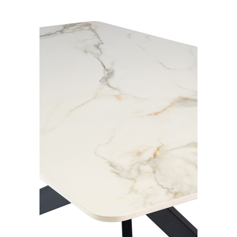 Elena Rectangle Dining Table Kass Gold 1.6m