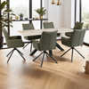 Contemporary dining room table Elena Kass Gold design
