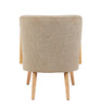 Eliza Accent Chair Oatmeal back view picture