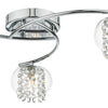 Elma 3 Light Semi Flush Polished Chrome close view picture of the fitting plate