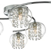 Elma 6 Light Semi Flush Polished Chrome close view picture of the fitting plate