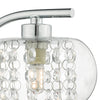 Elma Wall Light Polished Chrome close view picture of the glass shade