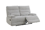Eloise 2 Seater Sofa Recliner Grey picture with reclined seat on the white background
