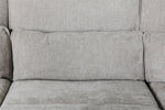 Eloise 3 Seater Sofa Recliner Grey close view picture of the lumbar cushions