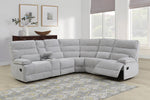 Eloise Armless Sectional Grey life style picture of the large corer sofa