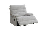Eloise Recliner Armchair Grey picture with reclined seat on the white background
