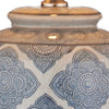 Ely Table Lamp Blue/White Base Only close view picture of the pattern design