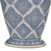 Ely Table Lamp Blue/White Base Only close view picture of the base