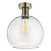 Emerson Semi Flush Antique Brass Round Glass picture of the light design
