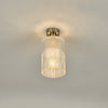 Emerson Semi Flush Antique Chrome Cylinder Ribbed Glass life style picture