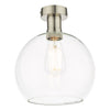 Emerson Semi Flush Antique Chrome Round Glass made in industrial style