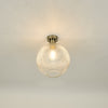Emerson Semi Flush Antique Chrome Round Ribbed Glass that gave a nice light reflection