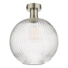 Emerson Semi Flush Antique Chrome Round Ribbed Glass picture of the light design
