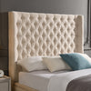 Emma Headboard 4 FT 6 Beige close view life style picture of the headboard