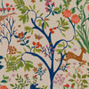 Joules Enchanted Woodland Wallpaper Antique Cream close view picture of the pattern design