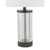 Enrico Rechargeable Table Lamp Satin Black close view picture of the glass base